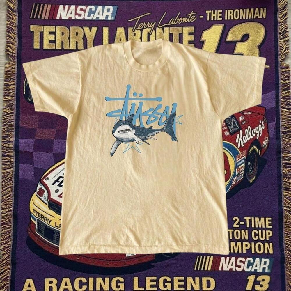 Yellow Haze StaSsy Blue & Cream Shark Tee